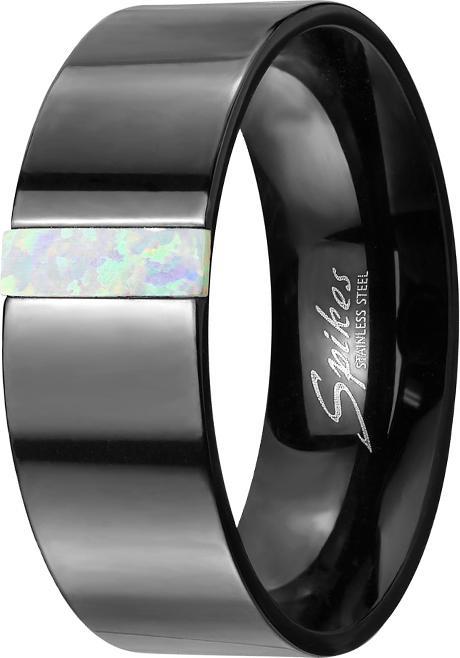 Immagine prodotto Star Piercing Anello nero con strisce opaline (Acciaio chirurgico 316L, senza ottone)