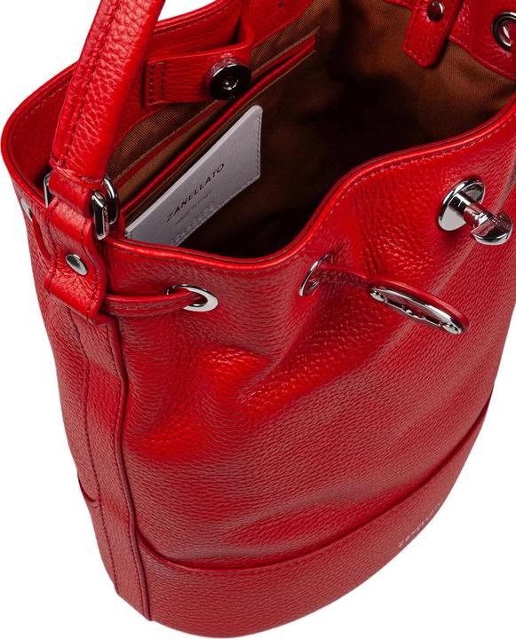 Image du produit Zanellato monda daily day s leather bucket bag red color