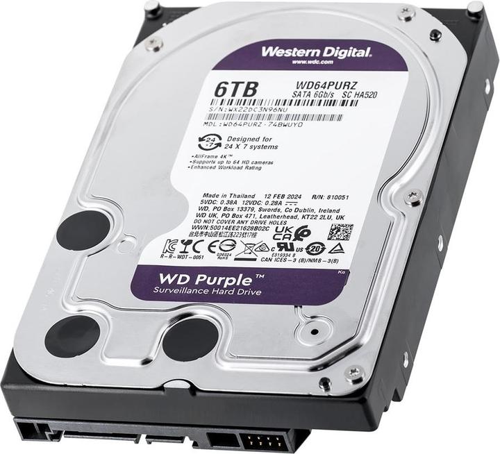 Image du produit WD Purple (6 To, 3.5", CMR)