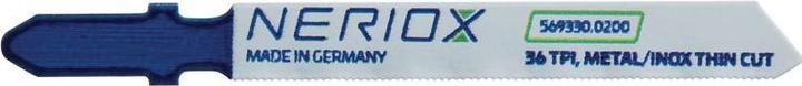 Actual product image Neriox Jigsaw blades T118GFS stainless steel