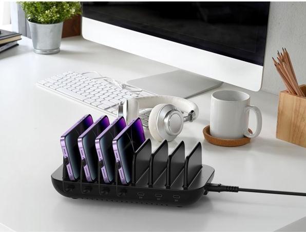 Image du produit Conceptronic Ladegerät 7Port 160W,7xUSB-C, PD 3.0 schwarz (160 W)