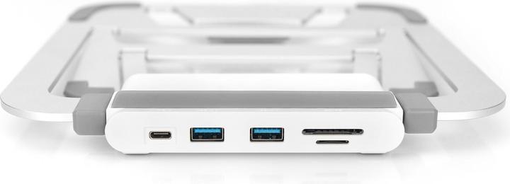 Actual product image Digitus Variable Notebook Stand with integrated USB-C™ Docking Station, 8 Port (USB-C, 8 Ports)