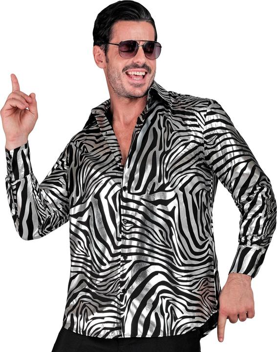 Immagine prodotto Widmann Silbernes Animal Print Party Fashion Hemd (Hemd), L/Xl