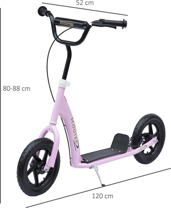 Immagine prodotto Homcom Monopattino per bambini con battistrada antiscivolo, cavalletto per bici in metallo per il