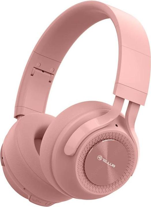 Image du produit Tellur Feel Casque supra-auriculaire Bluetooth rose (ANC, 15 h, Sans fil)