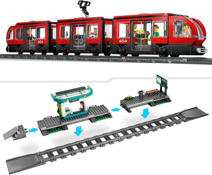 Actual product image LEGO Tram with stop (60423, LEGO City)