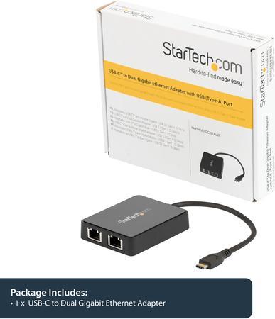 Immagine prodotto StarTech Adattatore Da USB-C A Doppio Gbe (USB, RJ45 Gigabit Ethernet (2x))