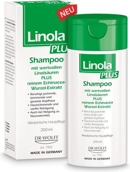 Actual product image Dr. Wolff Linola PLUS Shampoo, 200 ml Shampoo (200 ml, Liquid shampoo)