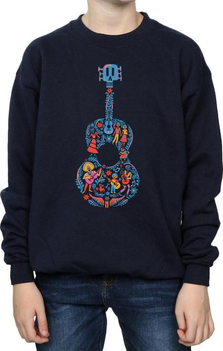 Actual product image Disney Boys Coco Guitar Pattern Sweatshirt (116)