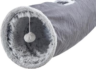 Produktbild Trixie Katzen-Spieltunnel Harvey, ø 27 × 116 cm, Grau (Ballspielzeug Katze)