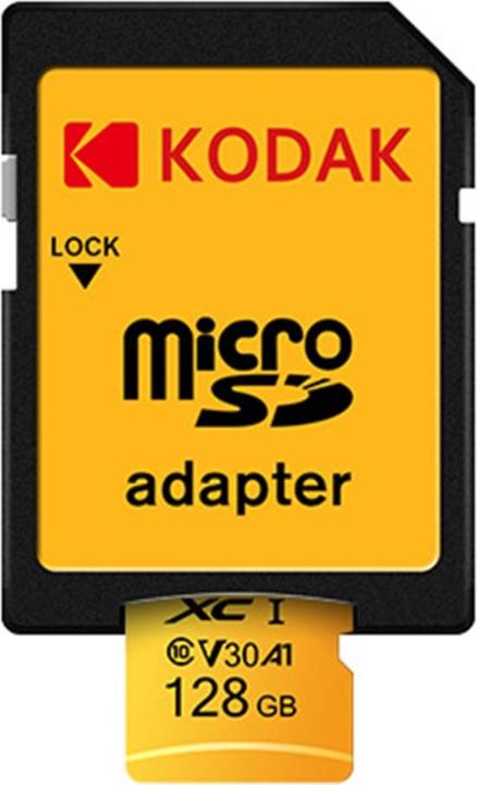 Kodak mSD 128GB UHS-I U3/V30/A1 w/a (128 GB, microSD, U3, UHS-I)