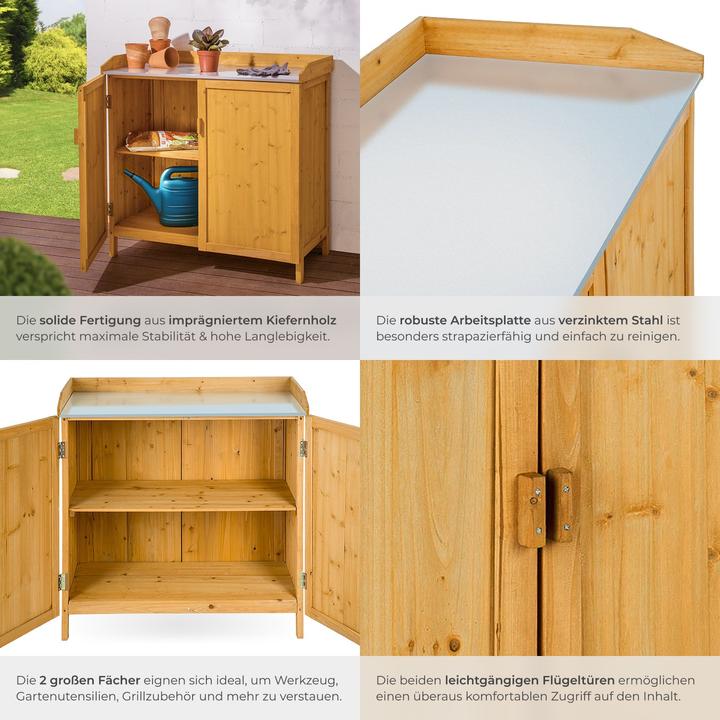 Produktbild tectake Pflanztisch mit Unterschrank