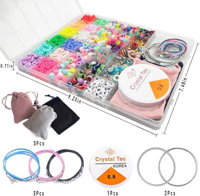 Produktbild MU Classic Kinder Perlen Schmuck DIY für Armband und Kette
