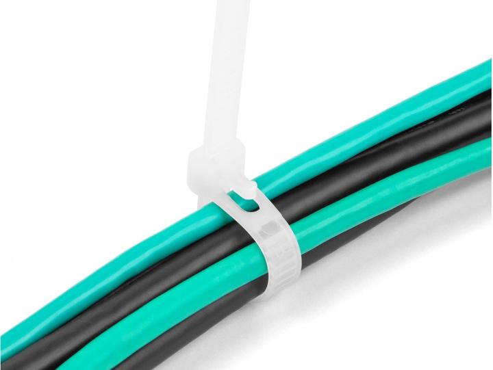 Image du produit Delock Colliers de serrage réutilisables L 200 x l 4,8 mm 100 pièces blanc (Serre-câbles en plastique, 200 mm, 100 pcs)