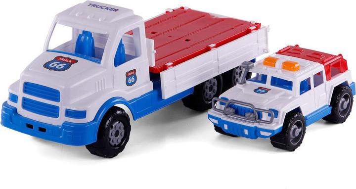 Actual product image Polesie Cavallino XL Torpedo Truck with Jeep, 46.6 cm