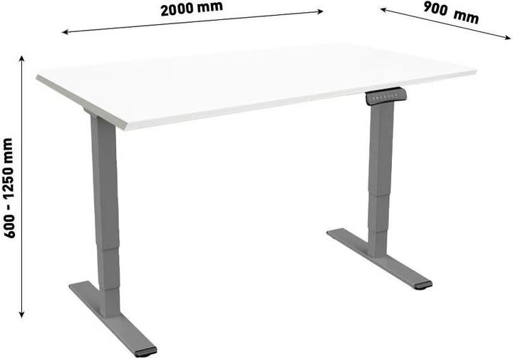 Actual product image Contini Height-adjustable office desk (11 x 98 x 208 cm)