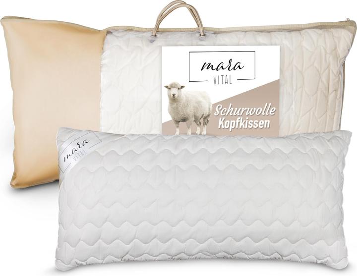 Actual product image Mara Vital Pure new wool pillow (80 x 80 cm)