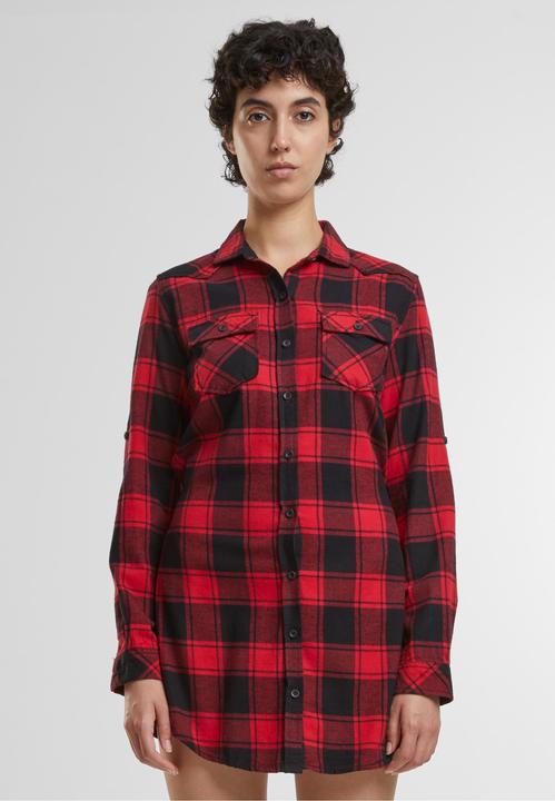 Actual product image Brandit Ladies Lucy long sleeve shirt size M Colour red/black (M)