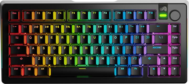 Produktbild Glorious GMMK 3 Pro Wireless 75 % Custom Gaming-Tastatur - Pre-Built, ISO (DE), Fox Switches, schwar (DE, Kabellos)
