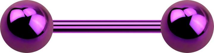 Star Piercing Micro Barbell violett mit zwei Kugeln (ohne Messing, Titan G23)