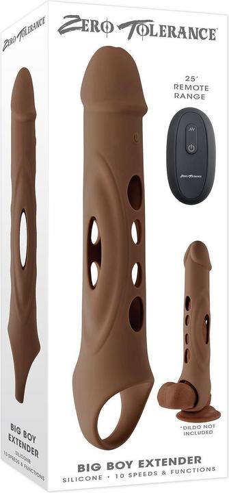 Actual product image Zero Tolerance Big Boy Extender Light Vibrator Brown 26,8 cm