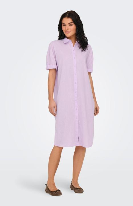 Produktbild JdY Locker geschnitten Hemdkragen Voluminöser Armschnitt Midikleid Kleid (XL)