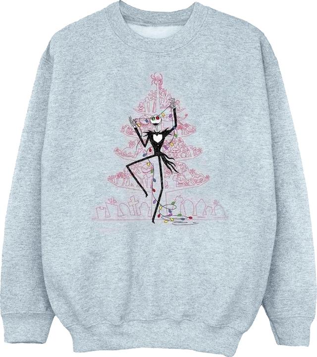 Actual product image Disney Mens The Nightmare Before Christmas Tree Pink Sweatshirt (5XL)