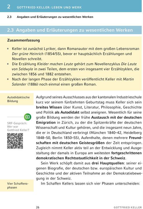 Immagine prodotto Kleider machen Leute von Gottfried Keller- Textanalyse und Interpretation (Tedesco, Cantina Gottfried, Daniel Rothenbühler, 2023)