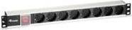 Produktbild equip Steckdosenleiste 9-fach Schuko 180cm Kabel Aluminium Version 1HE (9 x, CEE 7/4, 1.80 m)
