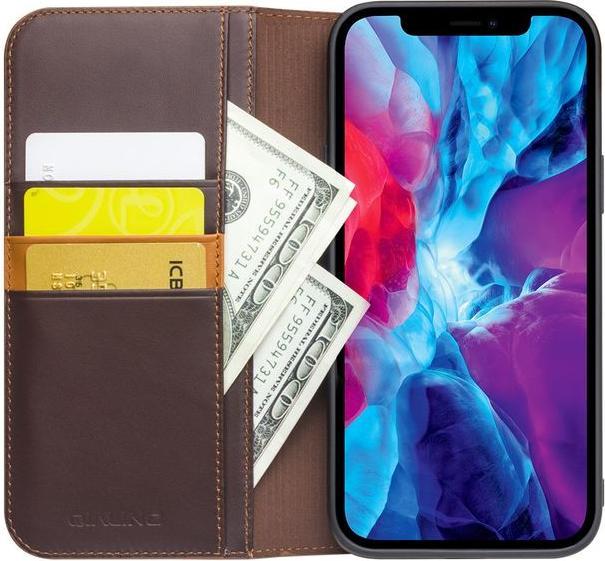 Image du produit QiAlino Étui en cuir véritable à la mode (Apple iPhone 13 Pro Max)