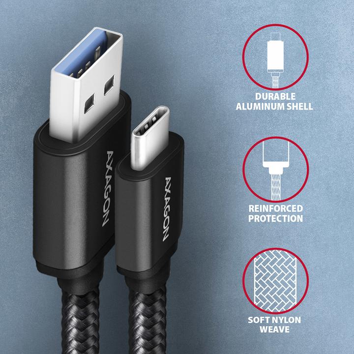 Image du produit Axagon USB C – USB A (1.50 m, USB 3.2 Gen 1)