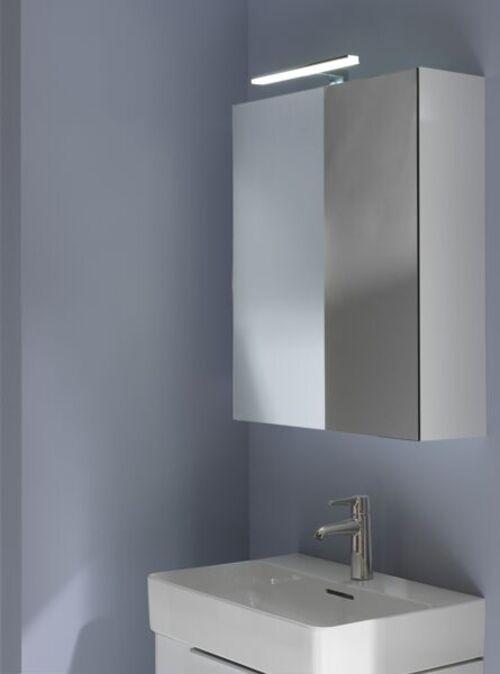 Produktbild Laufen Base Spiegelschrank 600 mm, 1 Tür, LED- Licht Element, Scharnier rechts