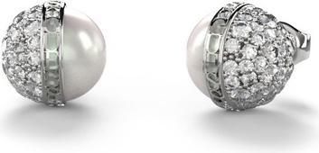 Guess Charming steel earrings with Calypso zircons JUBE04458JWRHT/U
