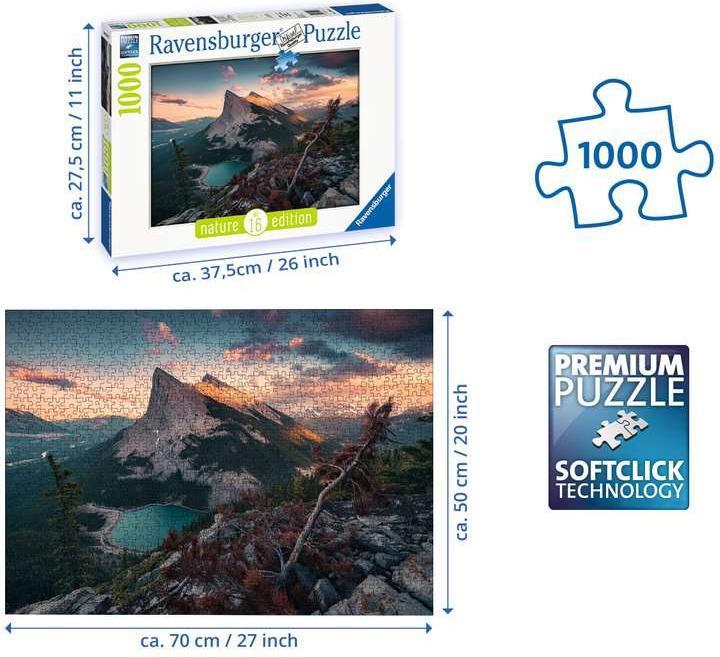 Actual product image Ravensburger In the evening in the Rocky Mount (1000 pieces)