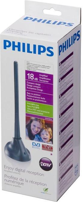 Actual product image Philips Dipole DVB-T indoor rod antenna (Monopole antenna, 18 dB, DVB-T / -T2)