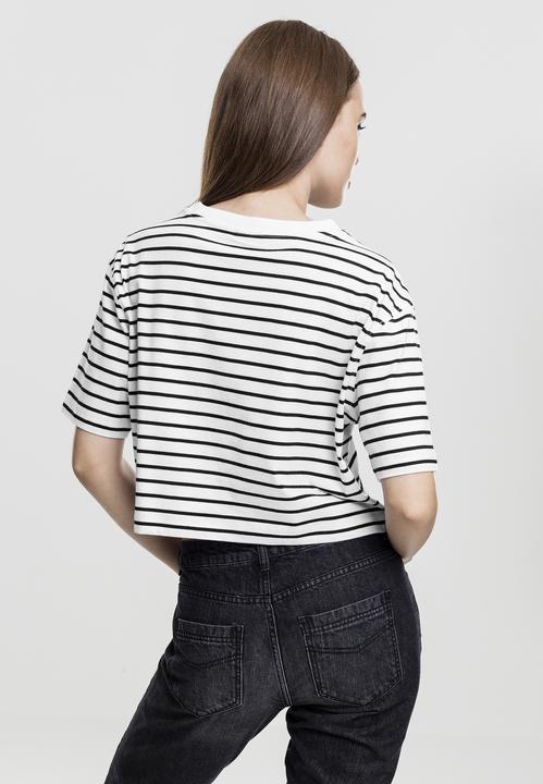 Immagine prodotto Urban Classics Tee corto a strisce da donna sovradimensionato (XS)