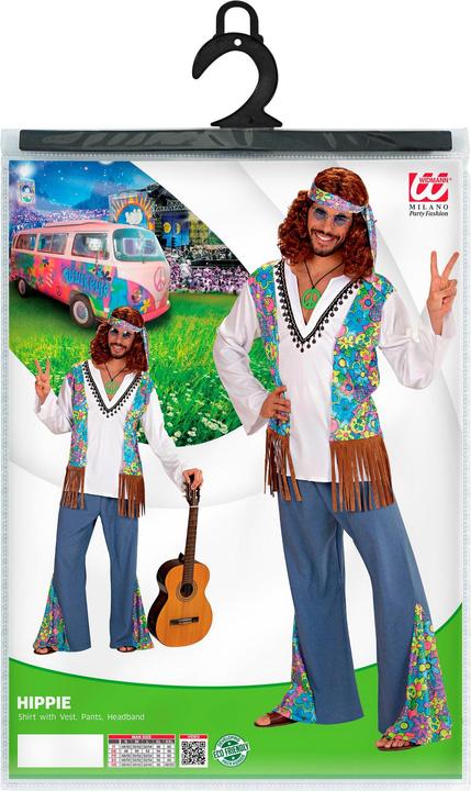 Actual product image Widmann Hippie costume: flower power outfit (XXL)