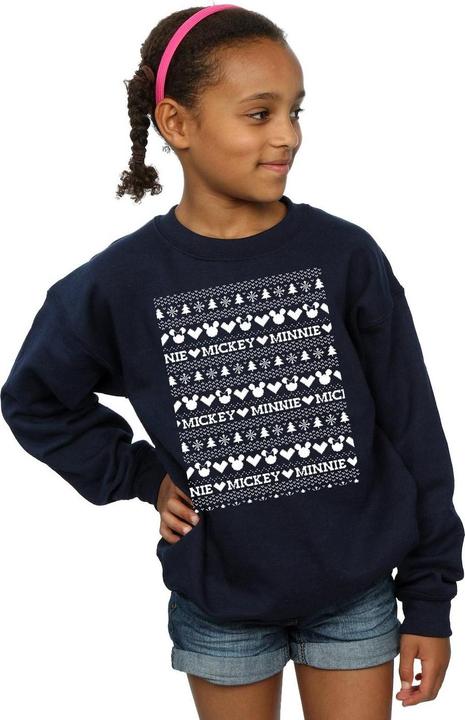 Immagine prodotto Disney Mickey And Minnie Christmas Fair Isle Felpa Ragazze (140, 146)