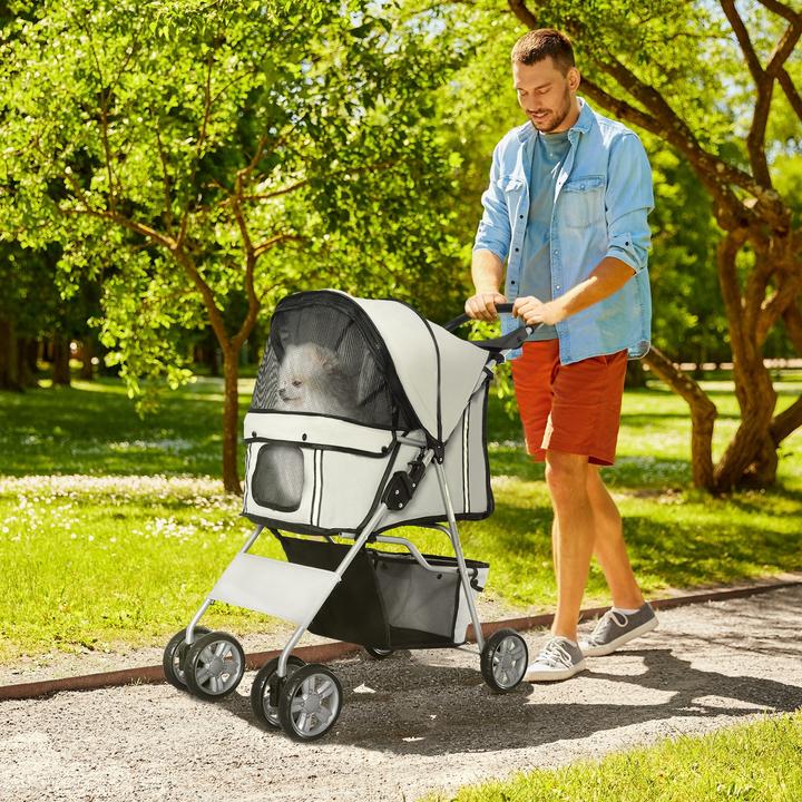 Immagine prodotto PawHut Carrello per cani con griglia (Cane, Pieghevole)