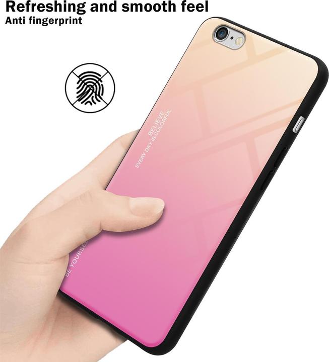 Produktbild Cadorabo TPU 2 Farben Glas Cover (Apple iPhone 6)
