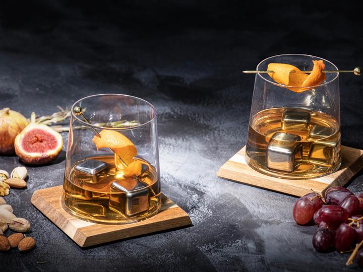 Actual product image Ladelle HARVEY whiskey glass & coaster set 2-pack (1 x, Whisky glass)