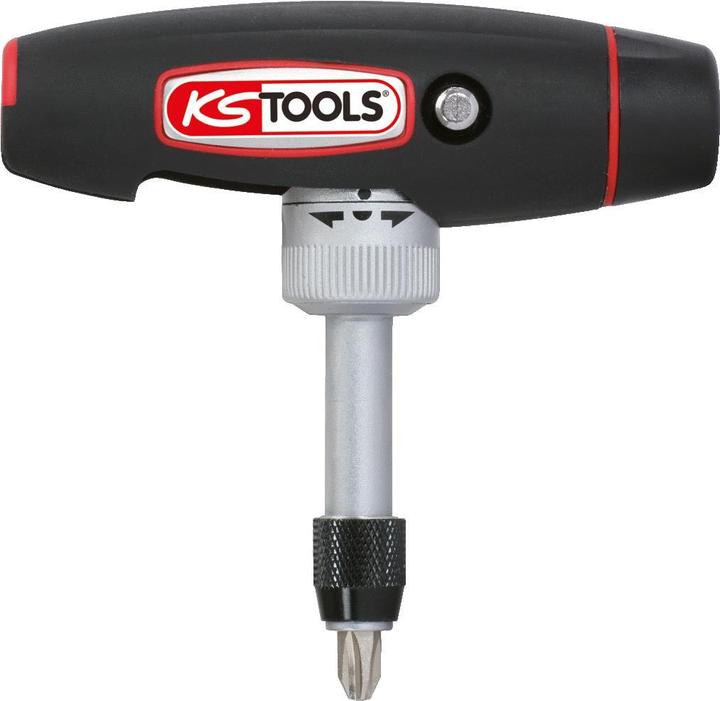 Actual product image KS Tools 1/4 T-handle ratchet bit screwdriver. 7 pcs.
