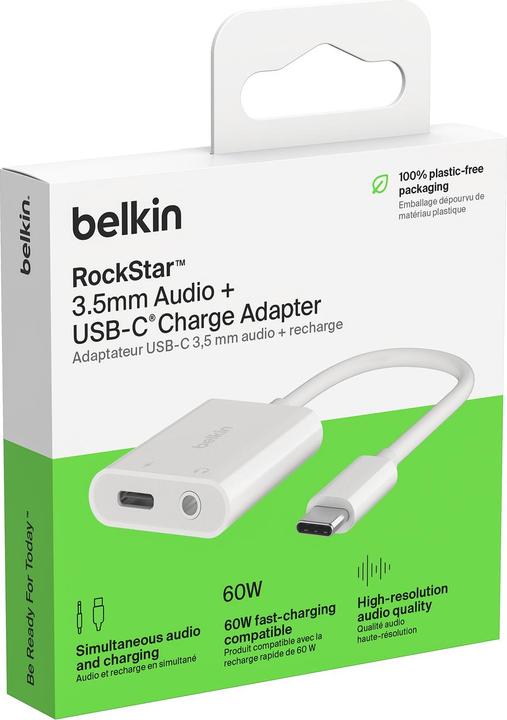 Immagine prodotto Belkin RockStar Adapter (Presa da 3,5 mm, USB tipo C)