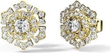 Guess La Fleur Sparkling Gold Plated Cubic Zirconia Earrings