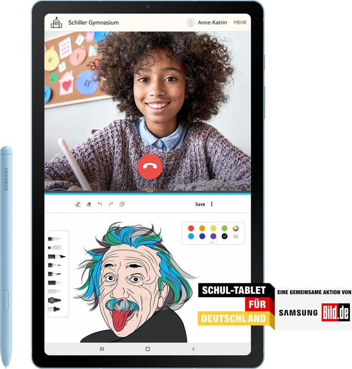 Actual product image Samsung Galaxy Tab S6 Lite (WLAN only, 10.40", 64 GB, Angora Blue)