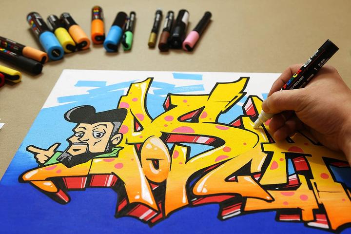 Actual product image Posca Felt-tip pen set (Multicoloured, 24 x)
