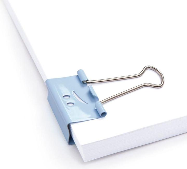 Produktbild Rapesco 1350 19mm Emoji Foldback Befestigungsclips (hellblau) - 20 Klammern (20 x)