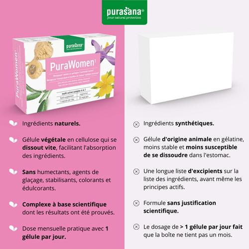 Produktbild Purasana PuraWOMEN 6 in 1 Vitamin Komplex Vegetarisch (30 Stück, Kapseln, 23.20 g)