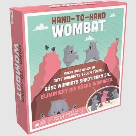 Asmodée Hand-to-Hand Wombat, card game, for 3-6 players, from 7 years (DE edition) (German)