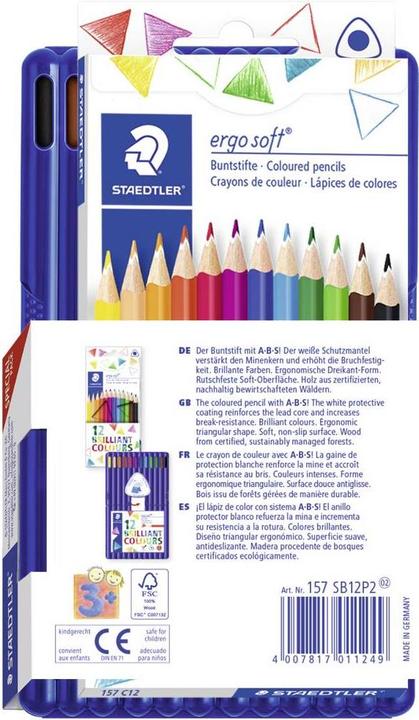 Produktbild Staedtler Buntstift ergosoft 12ST (12 Farben, 12 x)